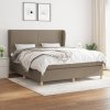 Posteľný rám boxspring s matracom sivohned 160x200 cm látka 3128377