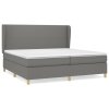 Boxspring posteľ s matracom tmavosivá 200x200 cm látka 3128390