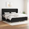 Boxspring posteľ s matracom čierna 200x200 cm látka 3128391
