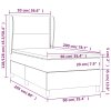 Posteľný rám boxspring s matracom čierny 90x200 cm látka 3128415