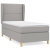 Boxspring posteľ s matracom bledosivý 100x200 cm látka 3128421