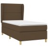 Boxspring posteľ s matracom tmavohnedá 100x200 cm látka 3128424