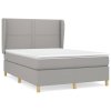 Boxspring posteľ s matracom bledosivý 140x190 cm látka 3128437