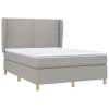 Boxspring posteľ s matracom bledosivý 140x190 cm látka 3128437