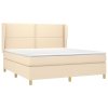 Posteľný rám boxspring s matracom krémový 180x200 cm látka 3128466