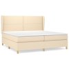 Boxspring posteľ s matracom krémová 200x200 cm látka 3128474