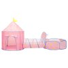 Detský stan na hranie s 250 loptičkami ružový 301x120x128 cm 3107737
