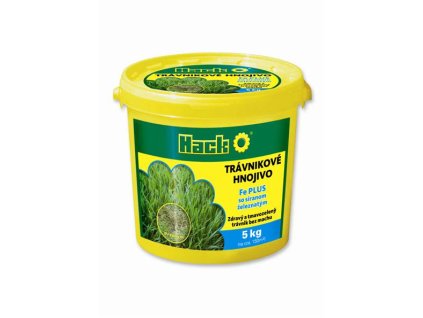 Hnojivo granulov. - HACK - Fe Plus - trávnik - proti machu s výživou - 5 kg vedro