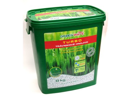 Hnojivo granulov. - GREEN WAVE - Turbo - trávnik - 8 kg (275 m2)
