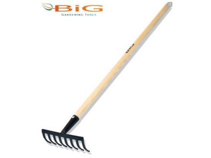 Hrable - BIG MN03 - 8 zubov, 15 cm - drevená lakovaná násada - 83 cm