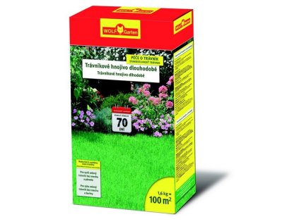 Hnojivo granulov. - WOLF - LD-A 100 - na trávnik s dlhodobým účinkom - 1,6 kg na 100 m2