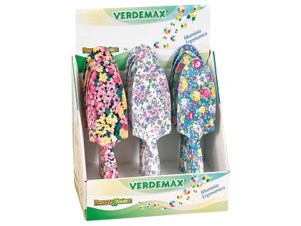 Lopatka - záhradnícka - VERDEMAX - kovová - Floreale - s kvetinovým dekorom