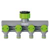 Konektor / adaptér na kohútik - VERDEMAX - 1/2" a 3/4" - 4 vývody s uzatváracími ventilmi