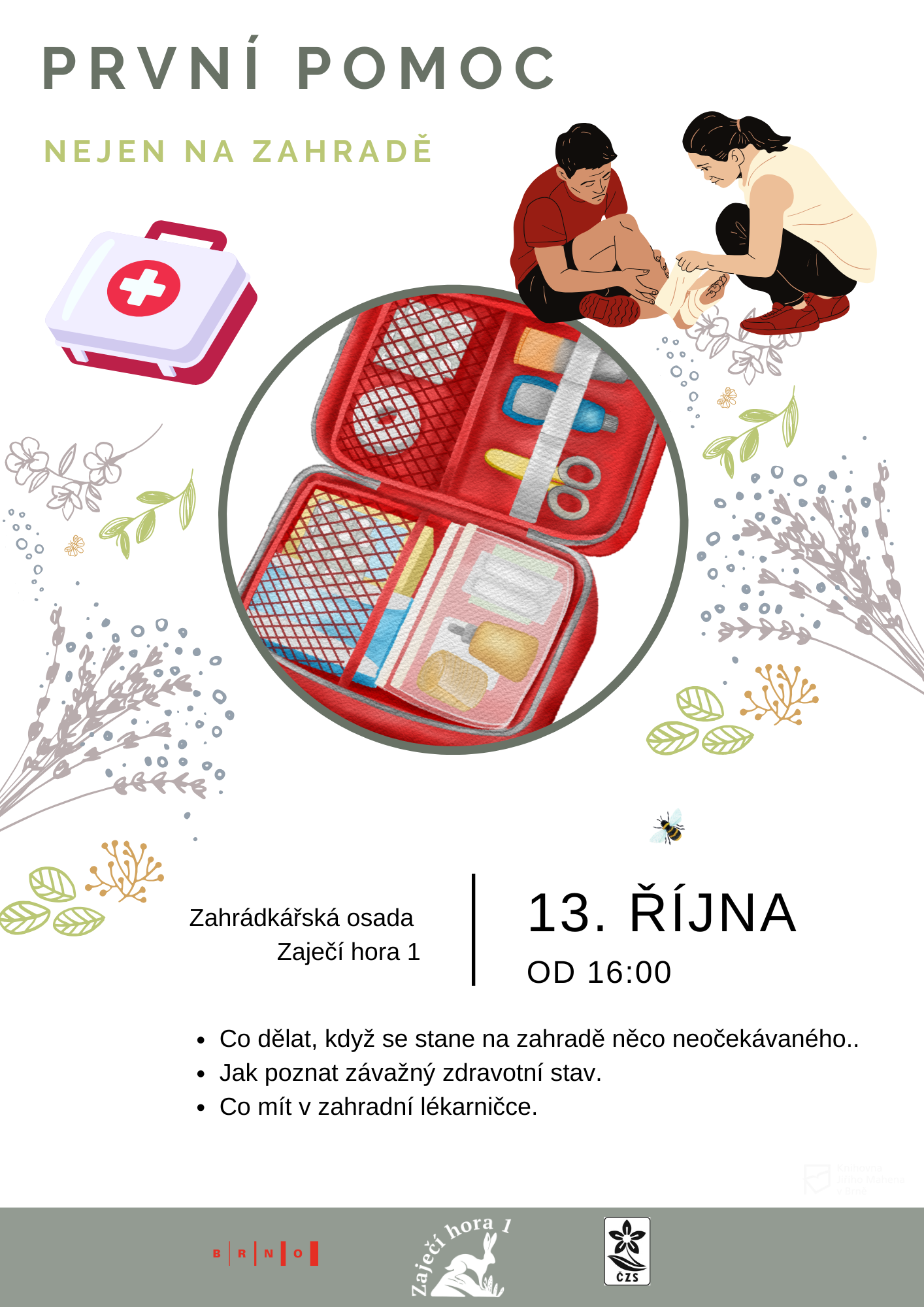 první pomoc na zahradě