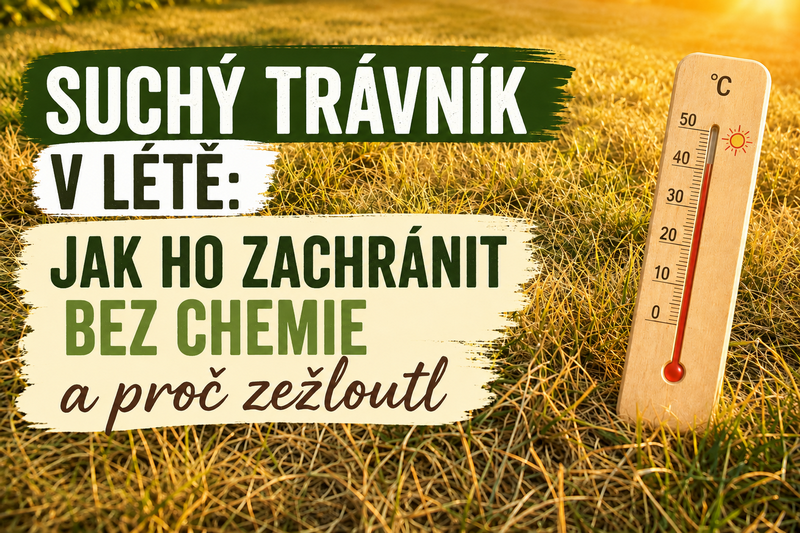 Suchý trávník v létě: Jak ho zachránit bez chemie a proč zežloutl
