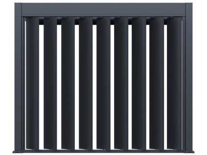 3m wide vertical tilting aluminum panel anthracite open 2