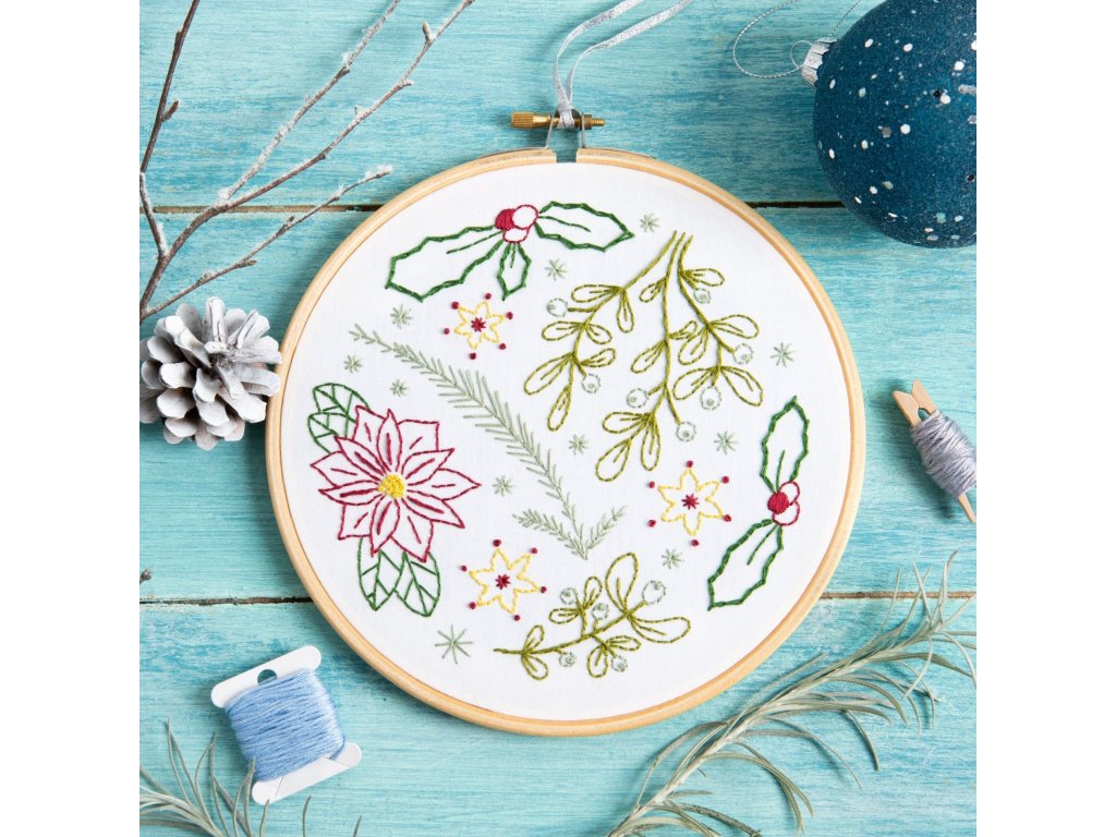 winter walk embroidery kit 1