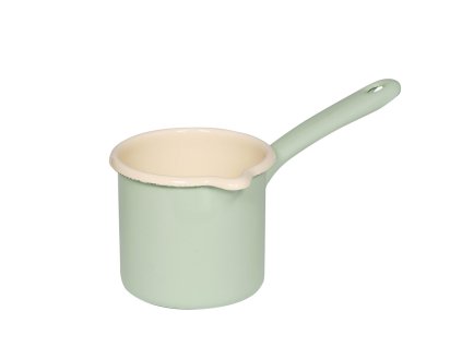 Smaltovaný kastrůlek s nálevkou a rukojetí 750 ml