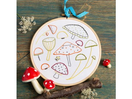 marvellous mushrooms embroidery kit 1