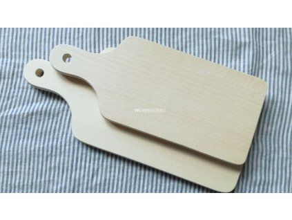 Dřevěné prkénko s rukojetí 26 cm