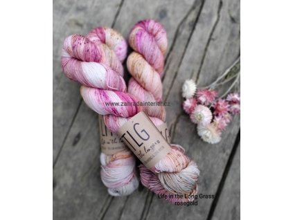 Příze LITLG Fine Sock Rosegold merino a nylon 100 g