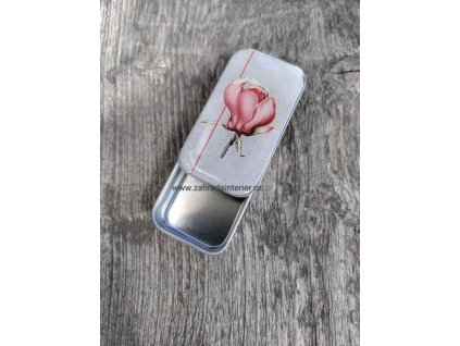 Plechová krabička FireflyNotes magnolie 6 cm x 3,5 cm