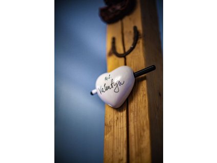 Magnetické srdce na vzkazy s popisovačem keramika Vanya