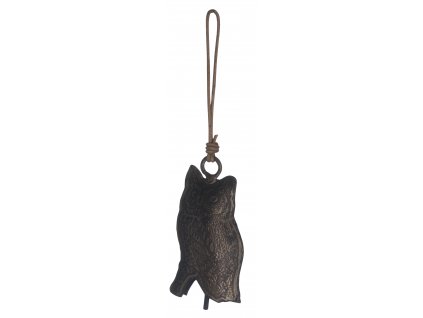 Zvoneček ve tvaru sovy plechový 8 cm