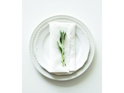 White Napkins with Fringes In