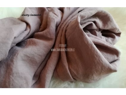 Lněná látka dusty lavender