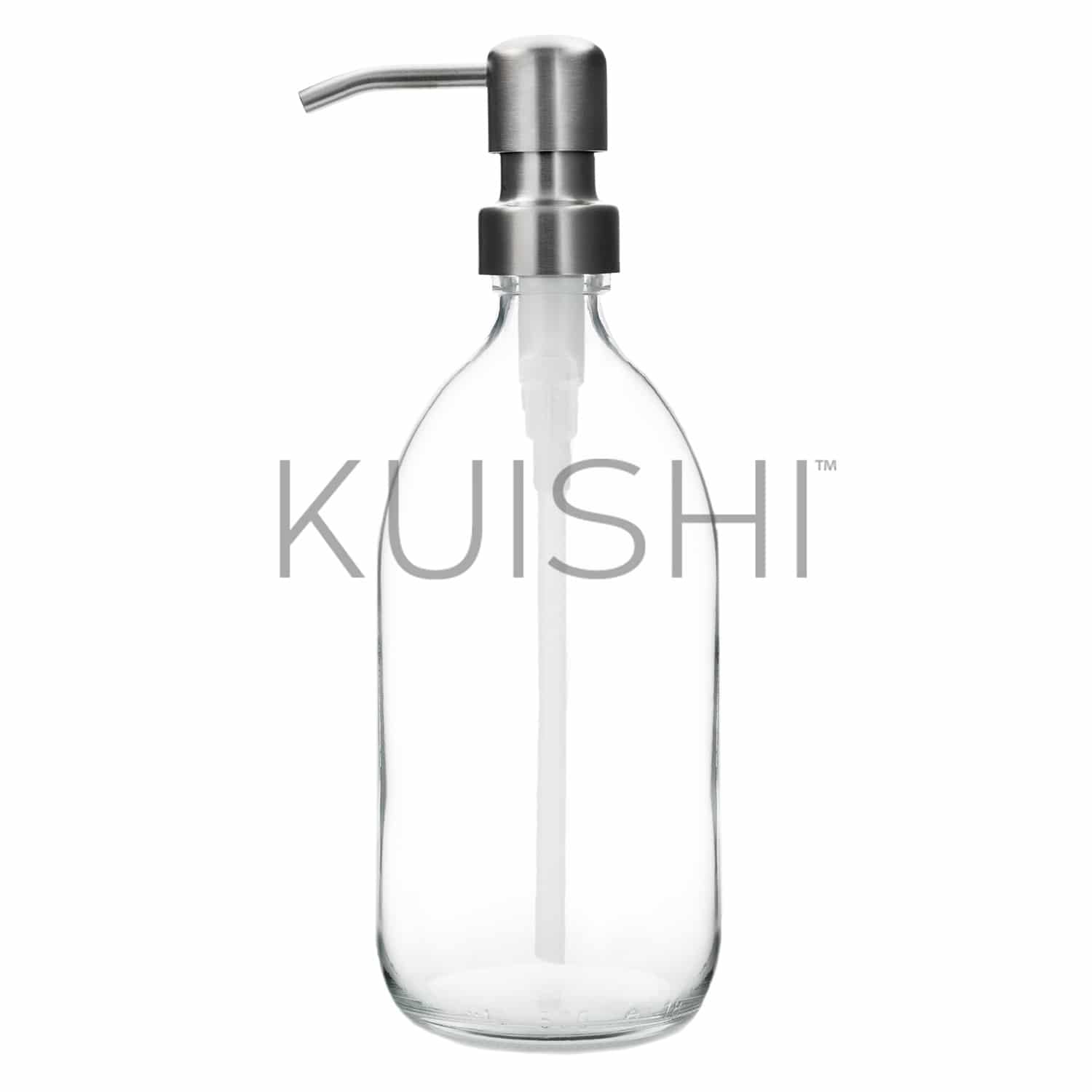 Dávkovač mýdla Kuishi s pumpičkou Clear Silver objem: 500 ml