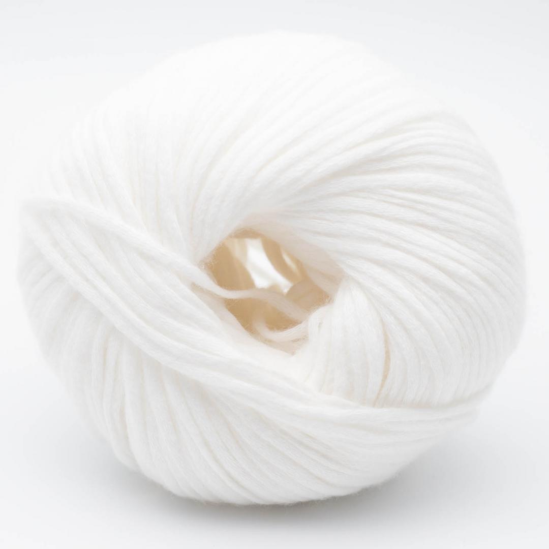 Příze bavlněná Kremke Soul Wool Vegan Cashmere pure cotton 50 g Barva: 01 SNOW WHITE