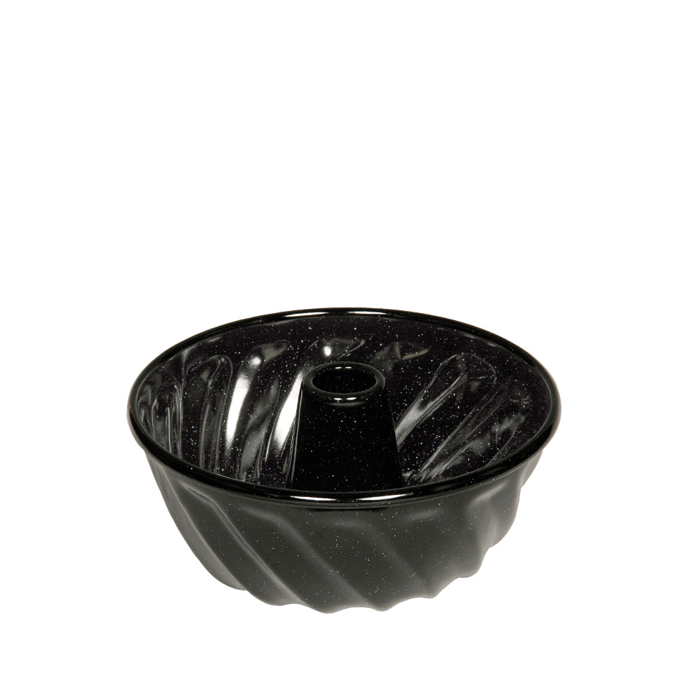 Forma na bábovku Riess smaltovaná černá ø 24 cm