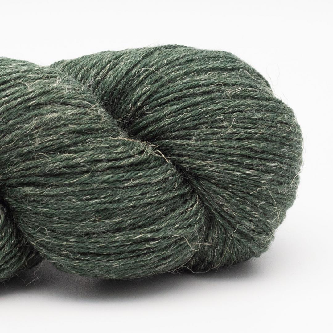 Příze Lazy Linen Sock Yarn Kremke Soul Wool vlna a len 100 g odstín: 12 pine