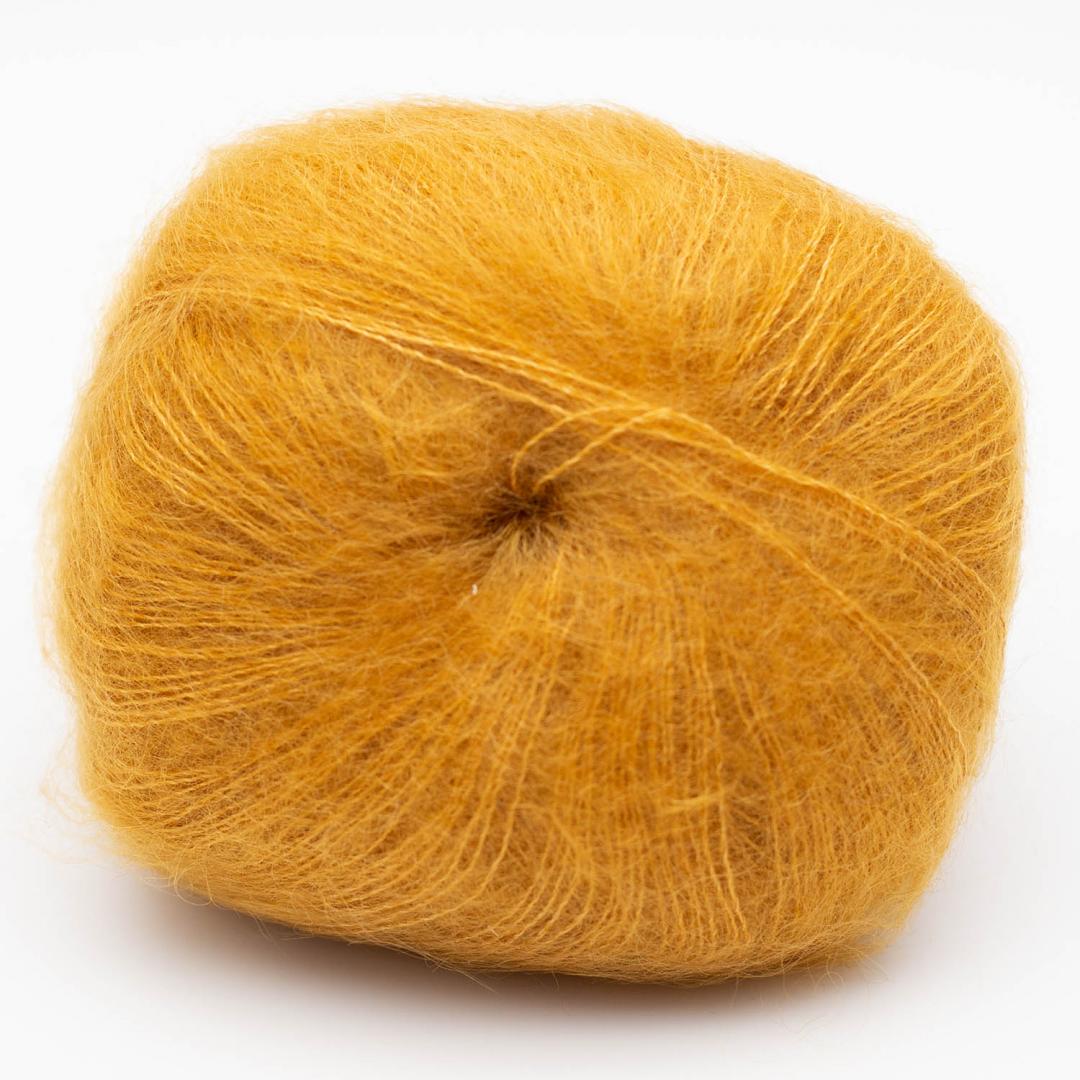 Příze Kremke Soul Wool Silky Kid 25 g mohér a hedvábí odstín: mustard