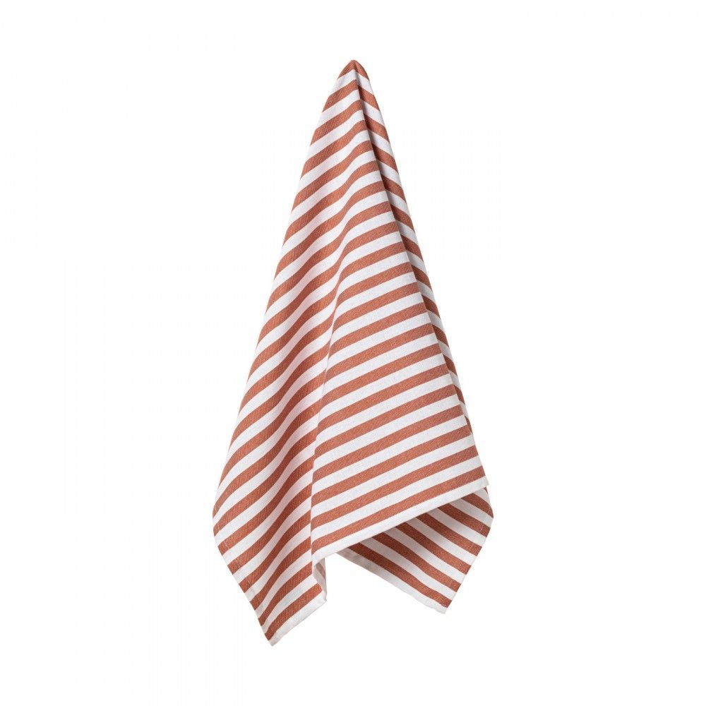 Bavlněná utěrka Orange Stripes Casafina set 2 ks 70x50 cm