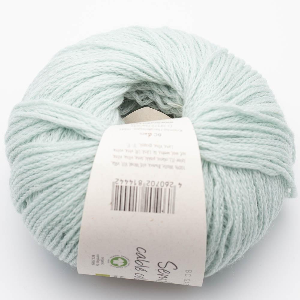 Příze 100% vlna BC Garn Semilla Cablé GOTS 50 g různé odstíny odstín: Frosty Green 015