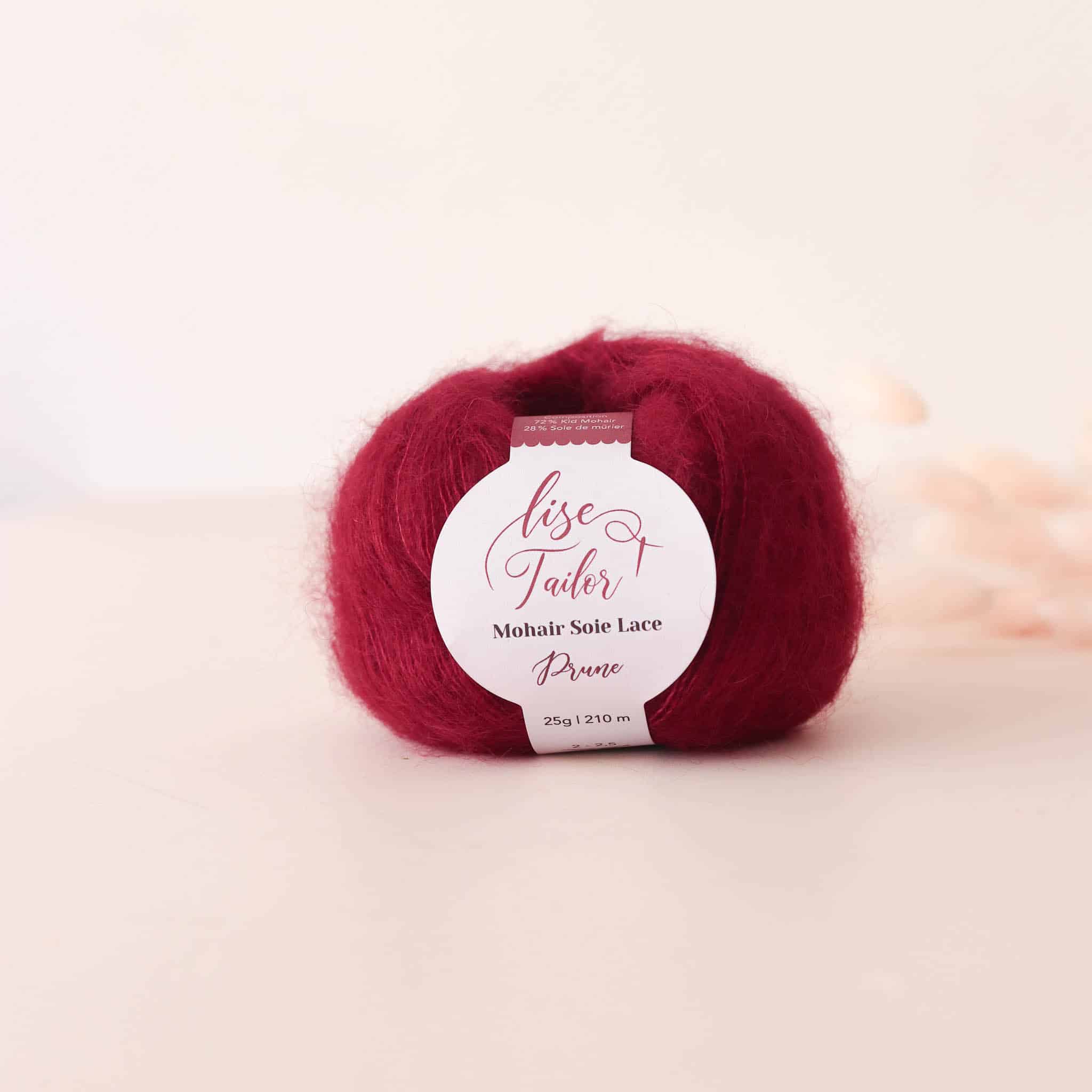 Příze Mohair Soie Lace Lise Tailor Prune 25 g