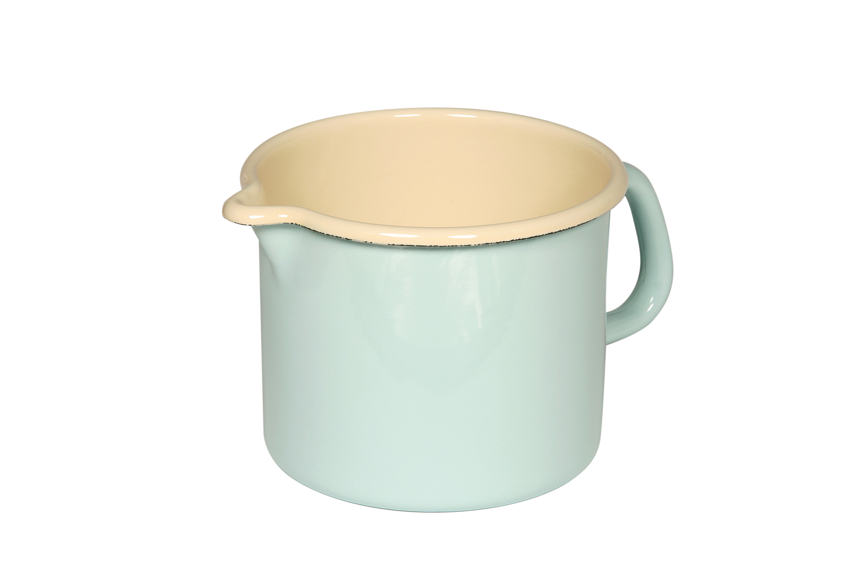 Kastrůlek Riess Classic Turquoise s nálevkou ø 14 cm 1,7 l