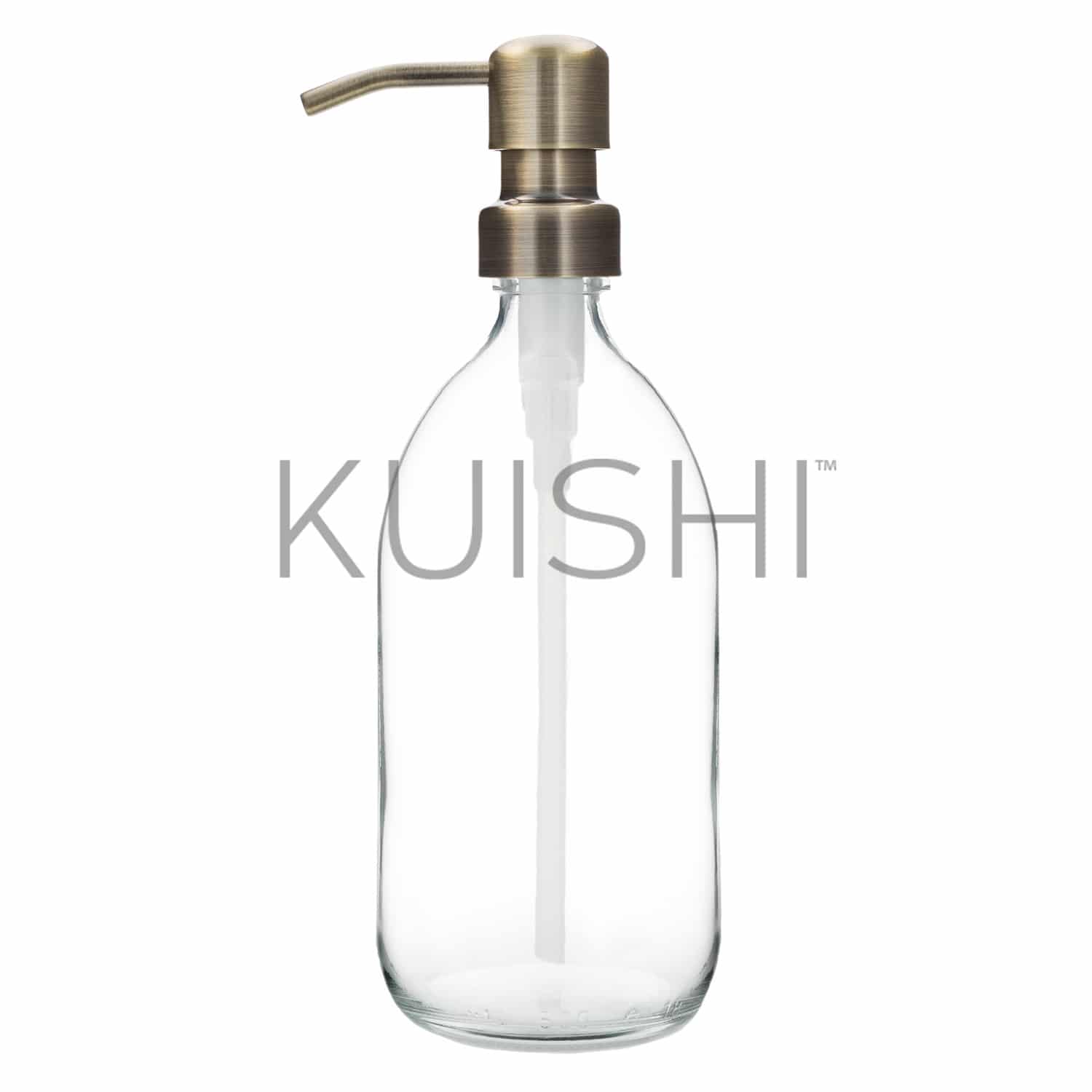 Dávkovač mýdla s pumpičkou Kuishi Clear Gold objem: 250 ml