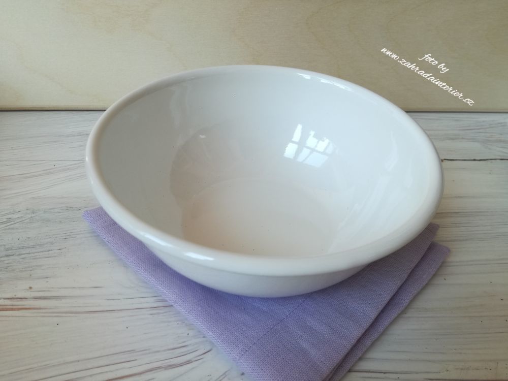 Smaltovaná mísa Riess Weiss různé velikosti C: průměr 18 cm, výška 7 cm