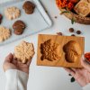 Forma dřevěná na dekorativní perník List a houba 15 cm x 10 cm