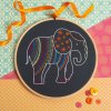 black elephant embroidery kit 1