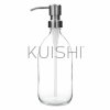 500ml Clear Dispenser Silver Steel