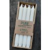 Svíčky SET 4 ks Pure Wenzel Natural délka 25 cm x 2,3 cm