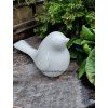 Ptáček porcelánový bílý 13 cm