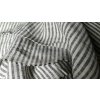 Lněná látka black stripes šíře 260 cm metráž
