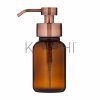 foaming soap dispenser amber glass bottle with stainless steel pump for liquid hand w (2)