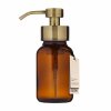 Amber Foam Dispenser Bottle with Gold Top 1 700x700