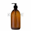 500ml Amber Dispenser Black Plastic